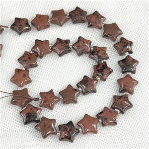 Natural Autumn Jasper Star Beads, approx 15mm