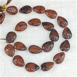 Natural Autumn Jasper Teardrop Beads Flat, approx 13-18mm