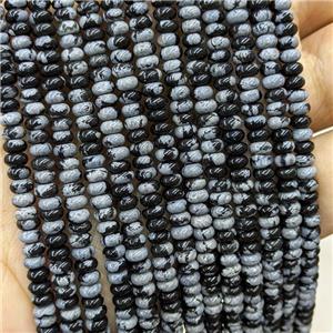 Natural Snowflake Jasper Beads Smooth Rondelle, approx 2x4mm