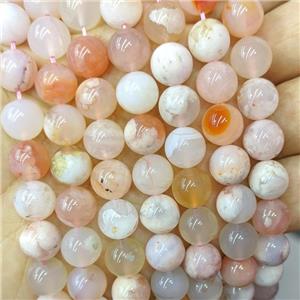 Natural Sakura Cherry Agate Beads Smooth Round, approx 8mm dia