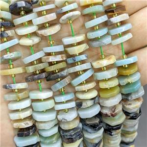 Natural Chinese Amazonite Heishi Spacer Beads, approx 12-13mm