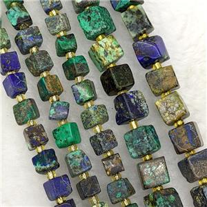 Natural Azurite Beads Blue Cube, approx 6-7mm