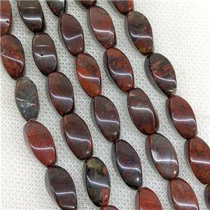 Natural Poppy Jasper Twist Beads, approx 8-16mm