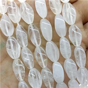 Natural Clear Quartz Twist Beads, approx 8-16mm