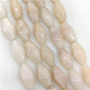 Natural Pink Aventurine Beads Faceted Rice, approx 10-20mm