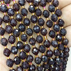 Natural Garnet Beads Faceted Rice, approx 7-8mm