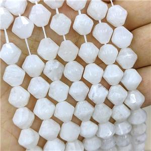 Natural White Moonstone Beads Bicone, approx 10mm