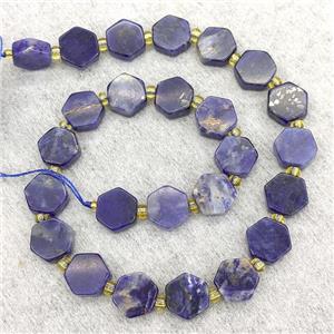 Natural Blue Sodalite Beads Hexagon, approx 13-15mm