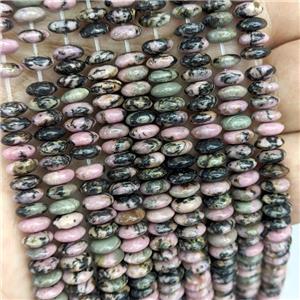 Natural Chinese Rhodonite Beads Smooth Rondelle, approx 3-6mm