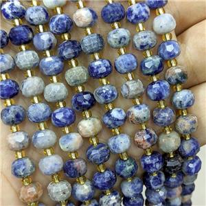 Natural Orange Sodalite Beads Faceted Rondelle, approx 6-8mm