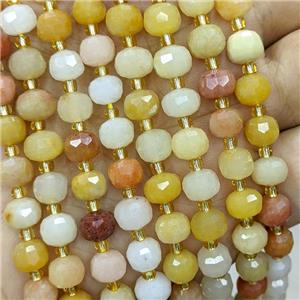 Natural Yellow Aventurine Beads Faceted Rondelle, approx 6-8mm