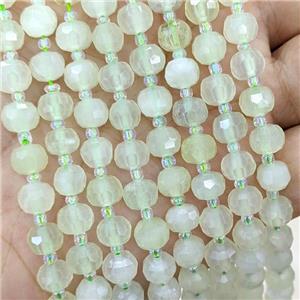 Natural Mountain Jade Beads Faceted Rondelle, approx 6-8mm