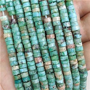 Natural Green Chrysocolla Heishi Spacer Beads, approx 5.6mm