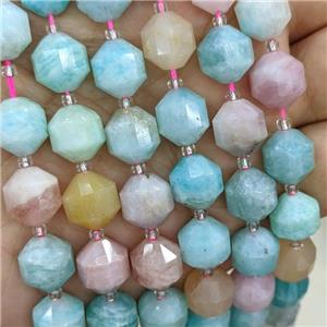 Natural Gemstone Bullet Beads Mixed Prism, approx 10-12mm