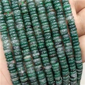 Natural Chinese Jadeite Heishi Spacer Beads Green, approx 6mm