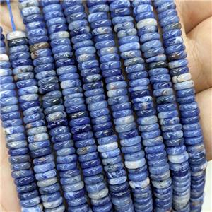 Natural Blue Sodalite Heishi Spacer Beads, approx 6mm