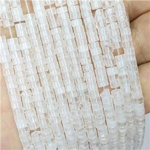 Synthetic Quartz Heishi Beads White, approx 4mm