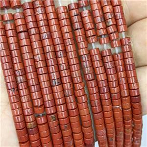 Natural Red Jasper Heishi Beads, approx 4mm