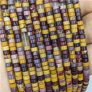 Natural Mookaite Heishi Beads Multicolor, approx 4mm