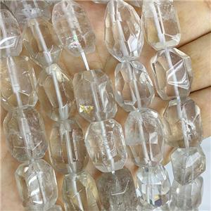 Natural Clear Quartz Nugget Beads Freeform Faceted, approx 16-20mm