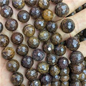 Natural Bronzite Beads Faceted Round, approx 4mm