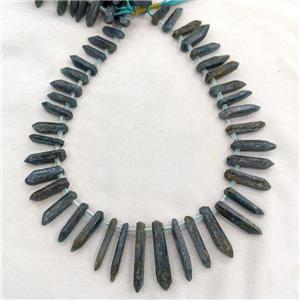 Natural Kyanite Beads Stick Graduated Topdrilled, approx 8-40mm