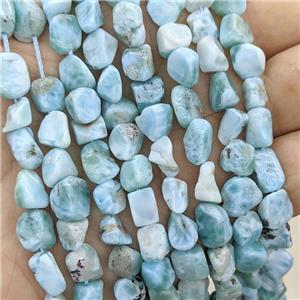 Natural Larimar Chips Beads Blue Freeform, approx 6-9mm