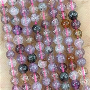 Natural Super7 Quartz Beads Smooth Round, approx 4mm