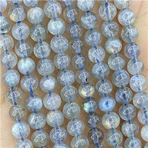 Natural Labradorite Beads Smooth Round, approx 5mm