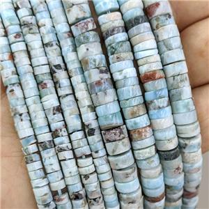 Natural Larimar Heishi Spacer Beads Blue, approx 6mm