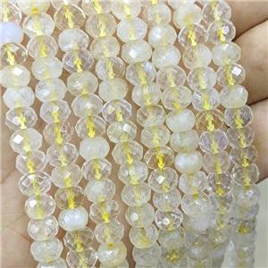 Natural Citrine Beads Faceted Rondelle, approx 8mm