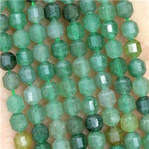 Natural Green Aventurine Beads Prism, approx 4mm