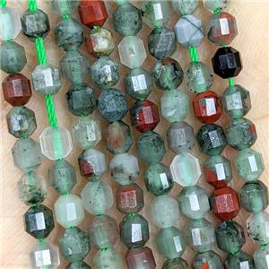 Natural African Bloodstone Beads Prism, approx 4mm