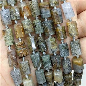 Natural Lodalite Tube Beads, approx 7-14mm