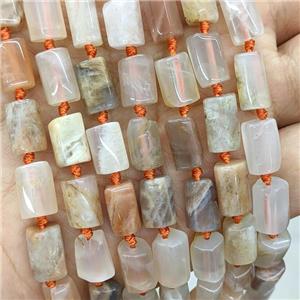 Natural Sunstone Tube Beads, approx 7-14mm