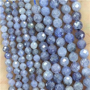 Natural Tanzanite Beads Blue Faceted Round, approx 3mm