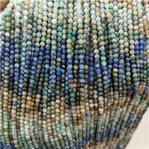 Natural Mixed Gemstone Beads Pony Multicolor Faceted Round, approx 3mm