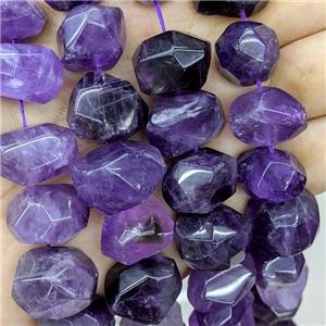 Natural Amethyst Nugget Beads Purple Freeform, approx 13-18mm