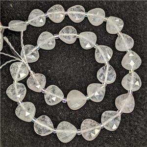 Natural Clear Quartz Beads Faceted Teardrop, approx 12mm