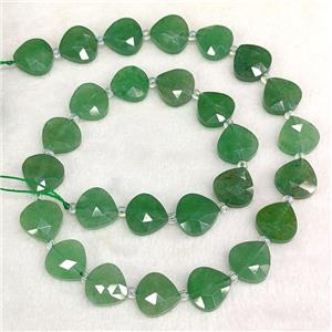 Natural Green Aventurine Beads Faceted Teardrop, approx 12mm