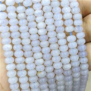 Natural White Opalite Beads Smooth Rondelle, approx 4x6mm