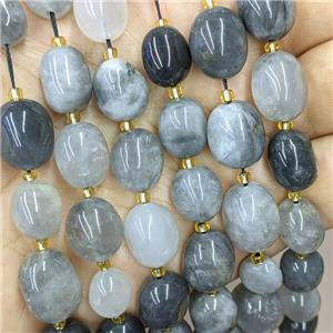 Natural Gray Cloudy Quartz Nugget Beads Freeform, approx 10-15mm