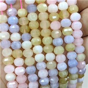 Natural Jade Beads Multicolor Dye Faceted Pumpkin, approx 8mm