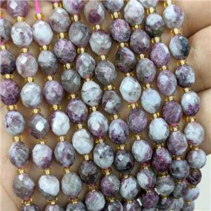 Natural Plum Blossom Tourmaline Beads Faceted Rice, approx 6-8mm