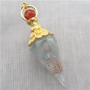 blue aquamarine chips pendulum pendant, approx 6-60mm