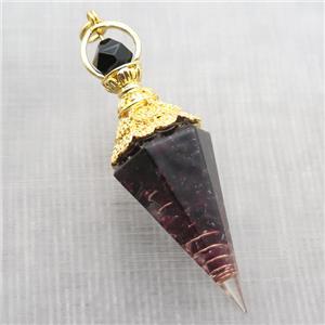 darkred Garnet chips pendulum pendant, approx 6-60mm