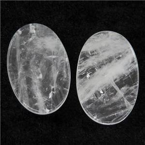 Clear Quartz oval pendant, approx 35-55mm