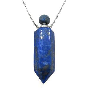 blue Lapis perfume bottle Necklace, approx 16-60mm