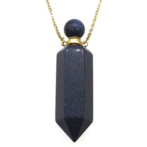 blue SandStone perfume bottle Necklace, approx 16-60mm