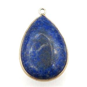 blue Lapis Lazuli teardrop pendant, approx 20-30mm